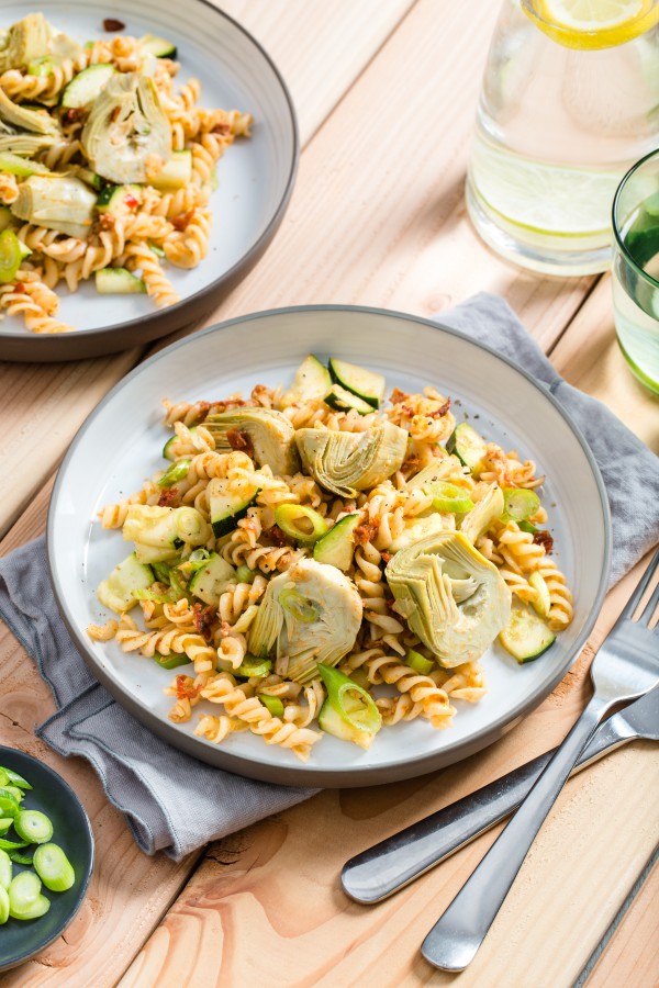 Fusilli met pesto rosso en artisjok Grand'Italia